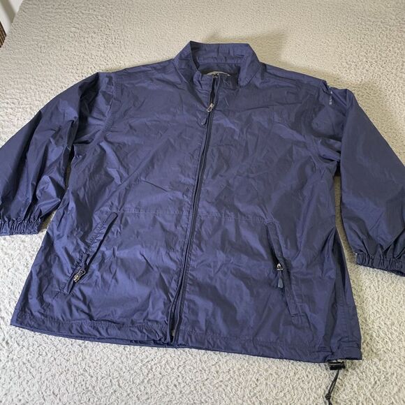 Sun Mountain Golf Jacket Mens Large [Fits Medium] Full Zip Windbreaker Navy Blue - Picture 1 of 8